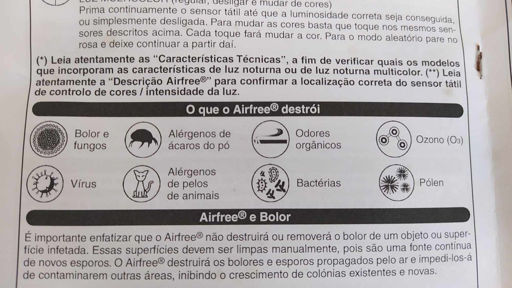 Purificador do ar Airfree Allergien - Praticamente NOVO