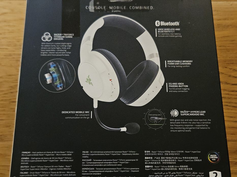 RAZER KAIRA PRO - auscultadores gaming wireless - Bluetooth + XBOX