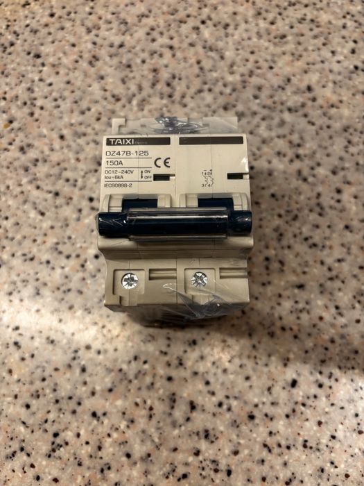 Автомат постійного струму TAIXI DZ47B-125 2P 150A DC до 240v