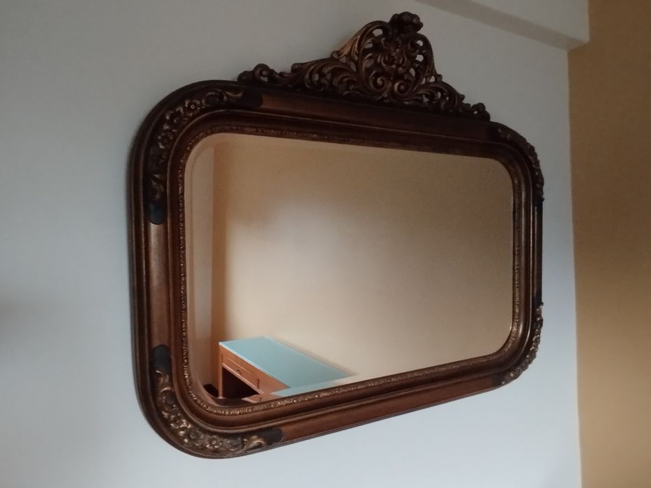 Espelho talha dourada