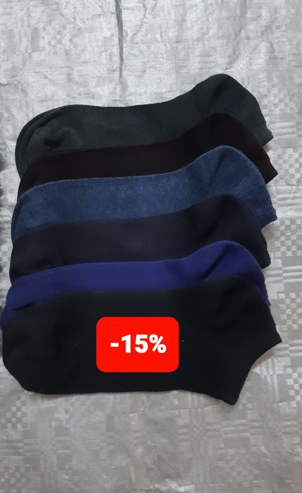 6 pares de meias baixas em algodão