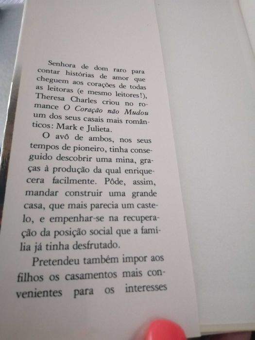 Livro "o coração não mudou"