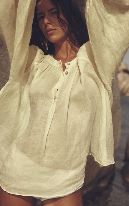 Koszula Zara elegancka L oversize w stylu boho piękna