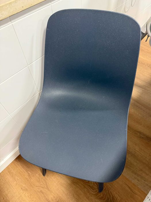 Conjunto de 4 cadeiras ODGER IKEA – Azul – Estado razoável