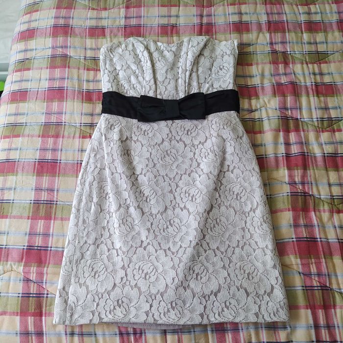 Vestido (cai-cai) branco em renda
