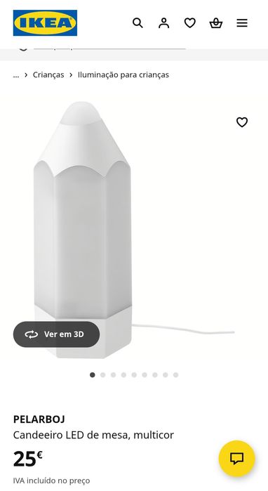 Luz de presença para criança