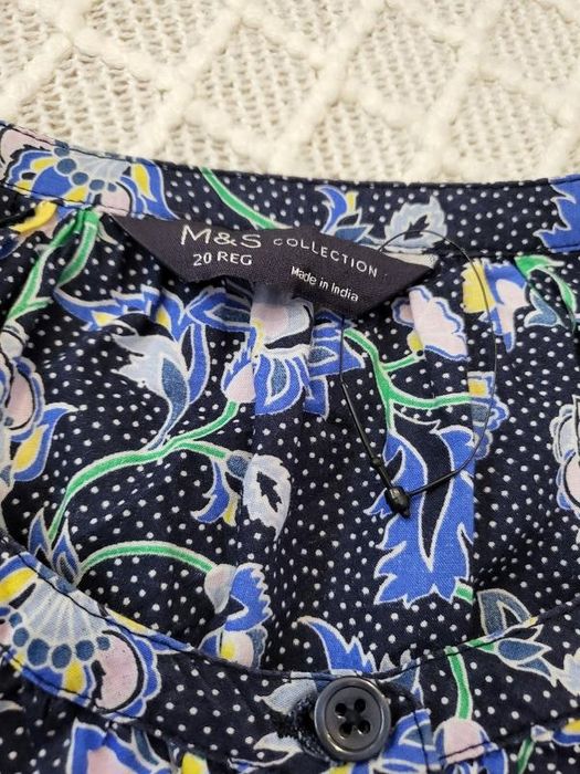 Натуральное ярусное миди платье  М&S р. 20