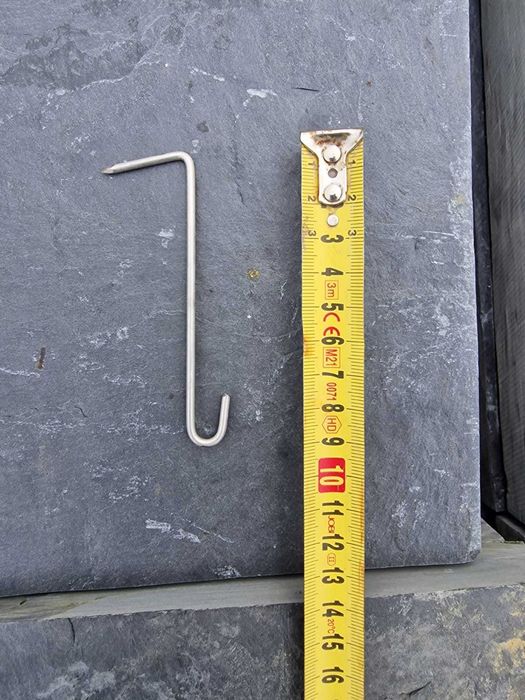 Haczyki do łupka naturalnego dachówki inox 9cm czarny łupek dachówka