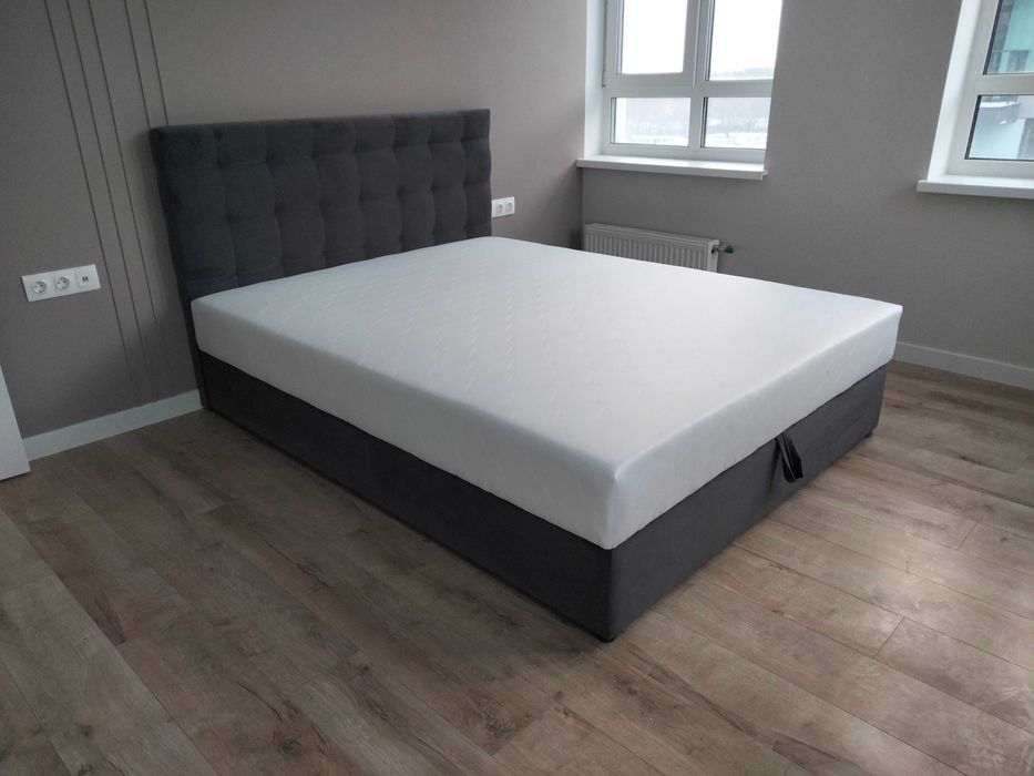 Ліжка двуспальні з каркасним матрацом – від виробника!