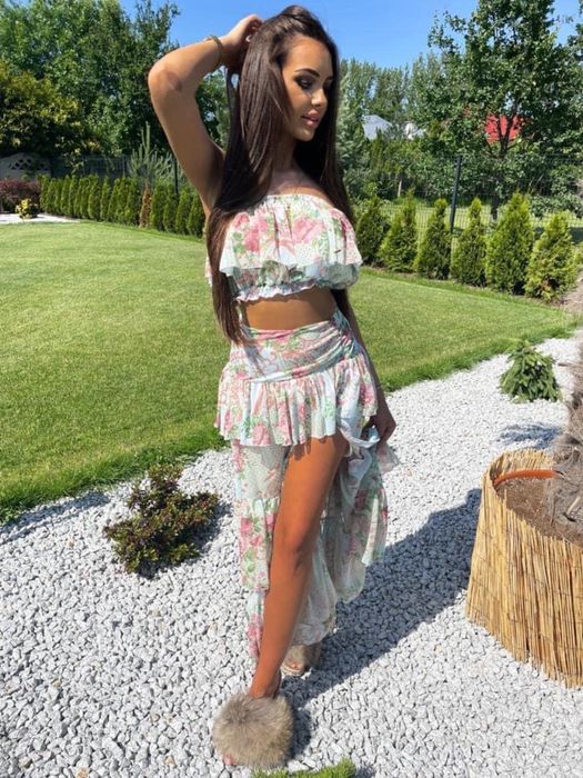 Komplet top bluzka premium butik