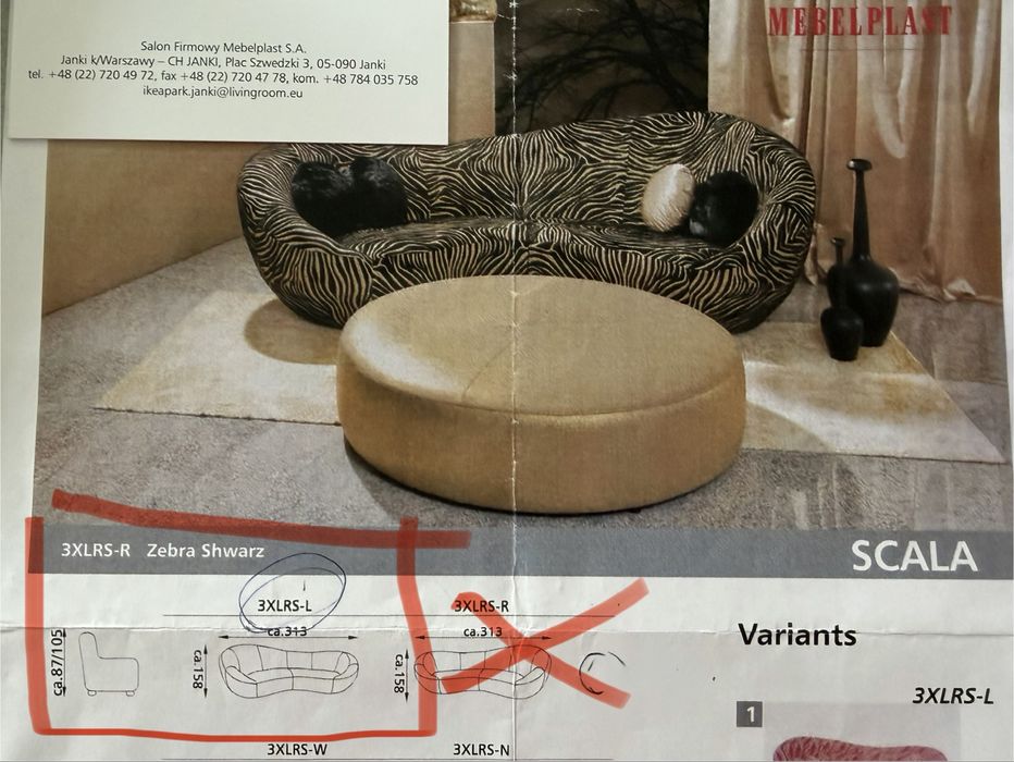 Sofa scala Livingroom by Mebelplast
