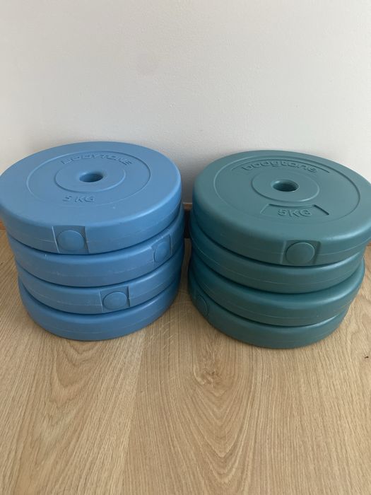 8 discos 5kg para barra ou halter