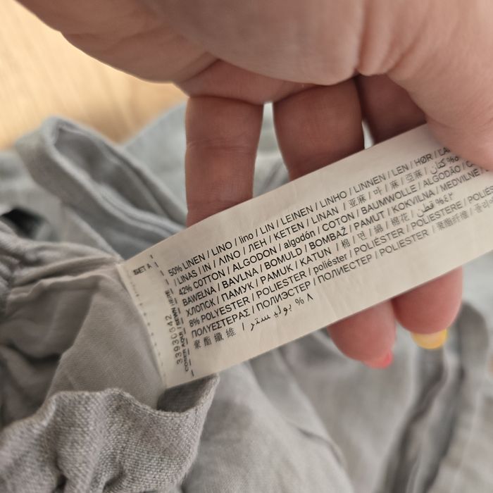 Spodnie mango l 40 linen len bawełna cotton długie materiałowe