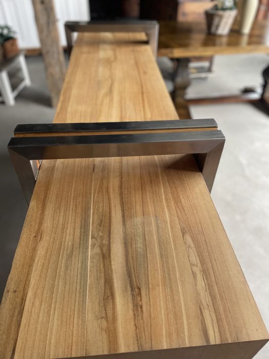 NOWOCZESNA drewniana komoda DUŻA prosta minimalistyczna loft jasna