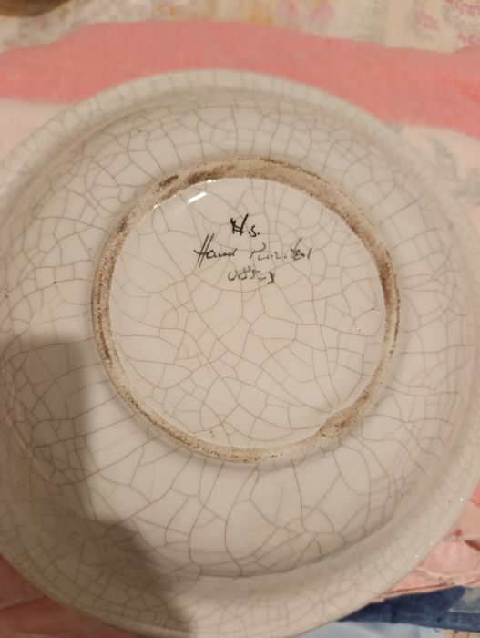 Jarra e bacia de ceramica