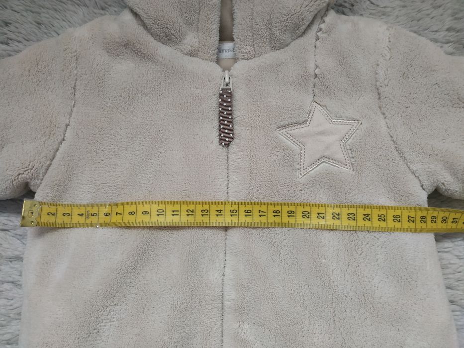 Kombinezon/jesień/zima/unisex/beżowy/miś/Mamas & Papas/r.56/62