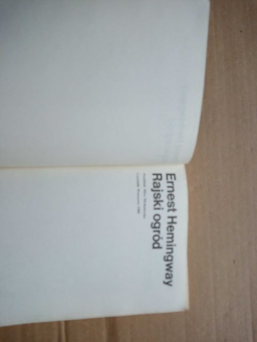 Rajski Ogród - Ernest Hemingway