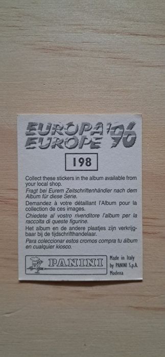 Cromo futebol de Matthias Sammer(Euro 96)da Panini