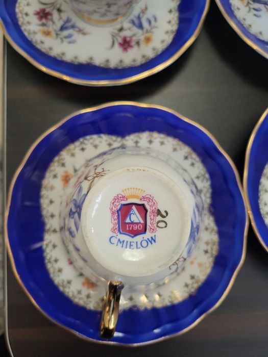 Kompletny serwis kawowy porcelanowy Ćmielów