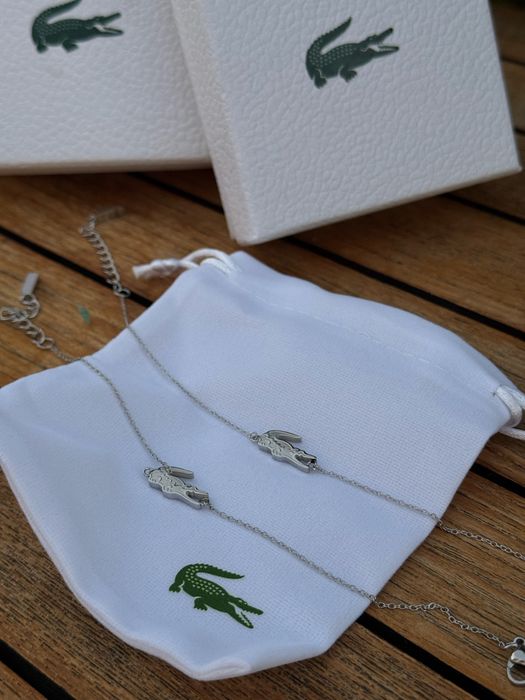 Браслет Lacoste monogram жіночий браслет Лакост женский серебро цепь