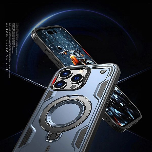 Etui Hybrid Armor Trendy z MagSafe na iPhone 16 Pro - niebieskie