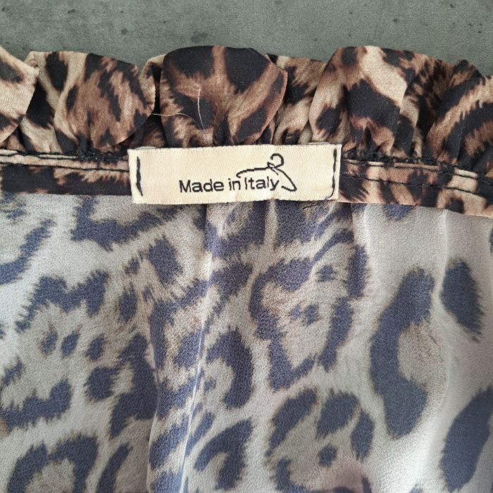 Letnia bluzeczka w panterke Made in Italy mgiełka