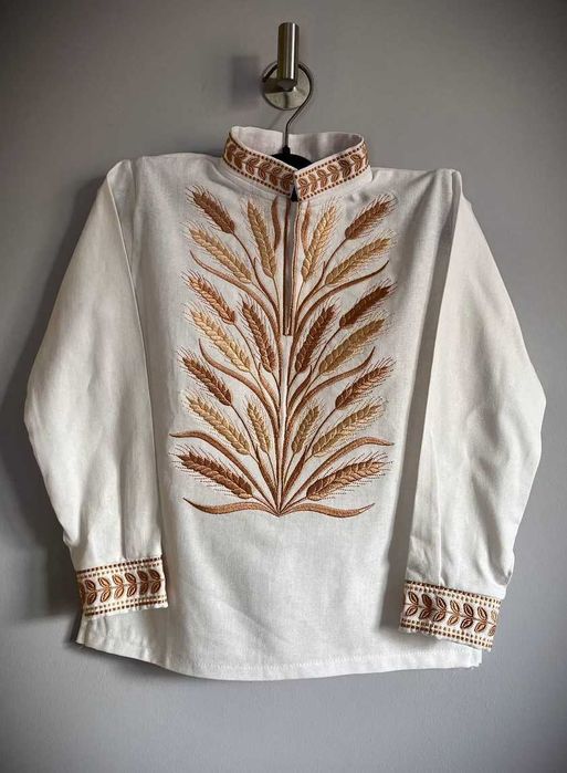 Вишиванка для хлопчика з довгим рукавом святкова сорочка для школи