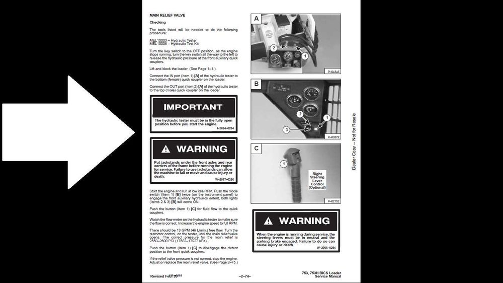 BOBCAT 542 SMS 553 SMS 610 SMS 611 SMS 620 SMS instrukcja napraw