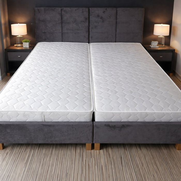 Łóżko 90x200 tapicerowane welur/velvet – komplet 2 szt Nowe Transport F-vat.
