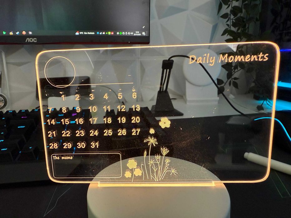 Retro-Illuminated Calendar with Marker64284874307713120