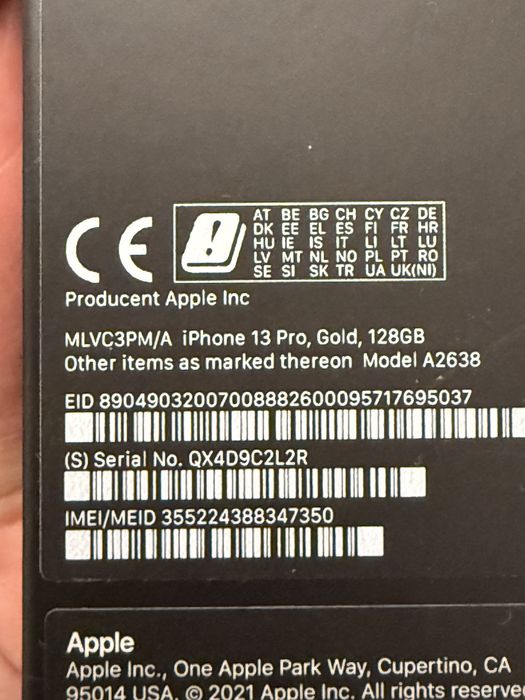 Iphone 13 pro gold 128gb