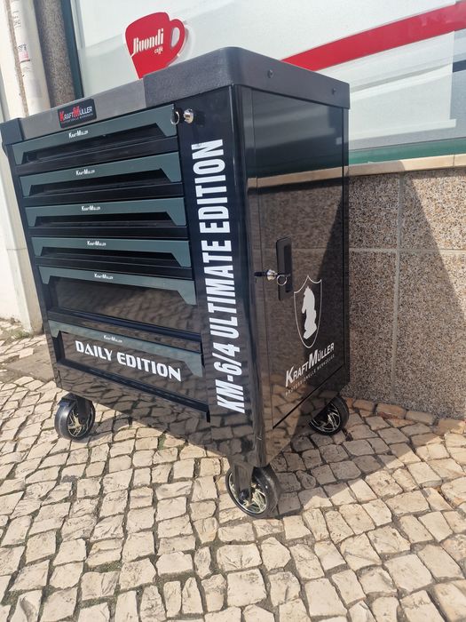 Carrinho de ferramenta de 6 gavetas 4 completas novo