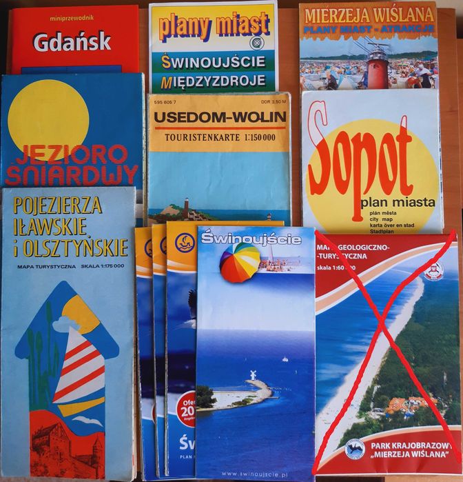 Turystyczne mapy i przewodniki 45 szt. Przesyłka OLX