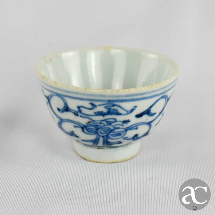 Taça porcelana da China, dinastia Qing, símbolo de dupla felicidade