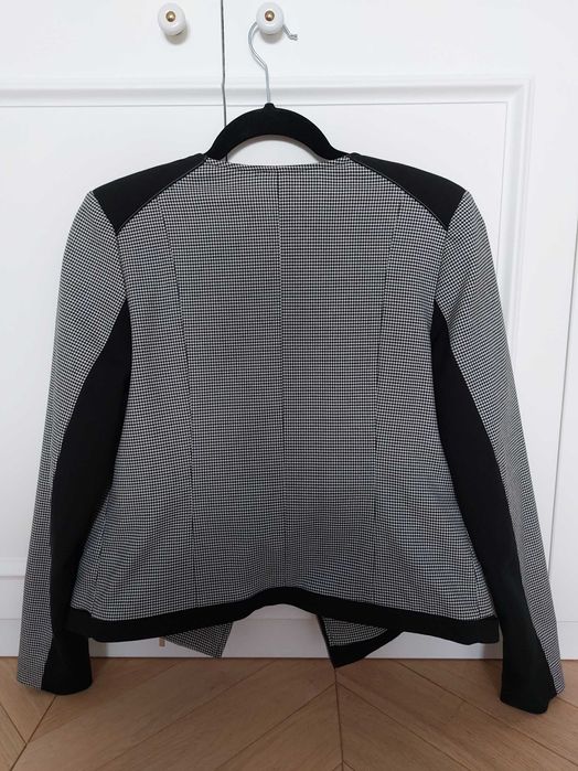 Żakiet damski o kroju ramoneski, w drobną pepitkę, Mohito, r. 38
