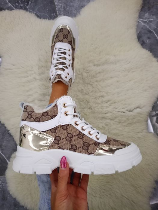 Sneakersy botki ocieplane damskie rozmiar 38