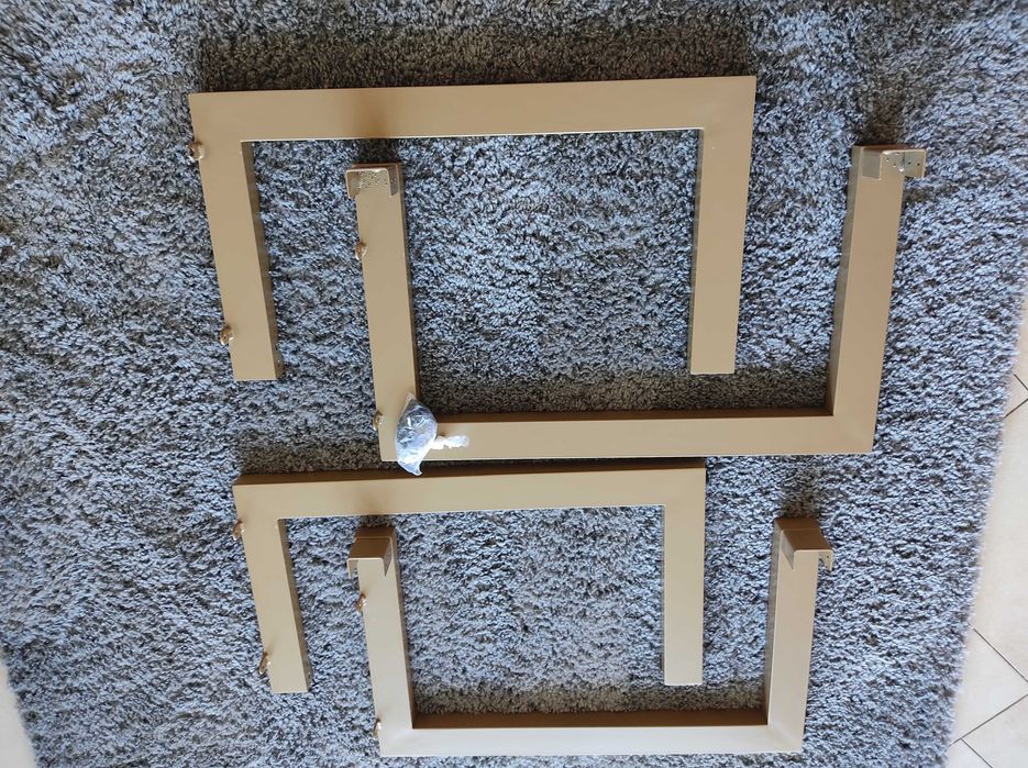 2x metalowe nogi stół konsola biurko