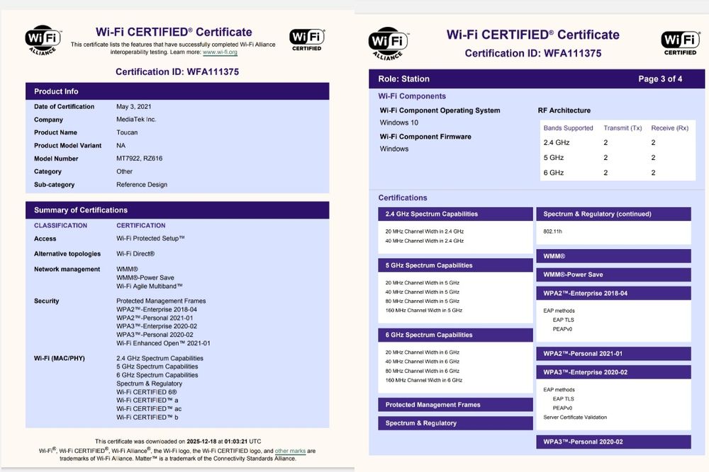 MediaTek MT7922 [WiFi 6E + BT 5.4] AX5400 модуль, адаптер для ноутбука