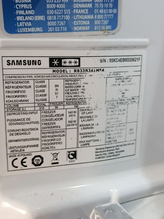 Frigorífico Combinado Samsung No Frost (315L) – Motor Impecável