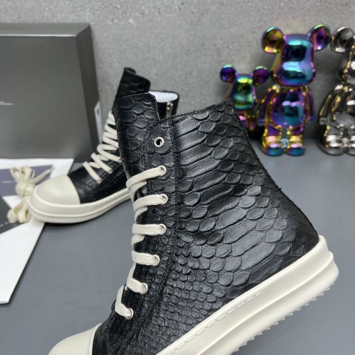 Нові Кеди Rick Owens Ramones High Python Black White/size 40-44/Преміум якість!