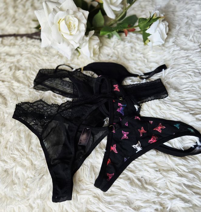 Трусики стрінги victoria's secret, pink
