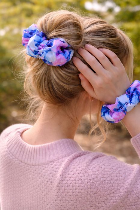 Scrunchie do włosów Standard Hortensja