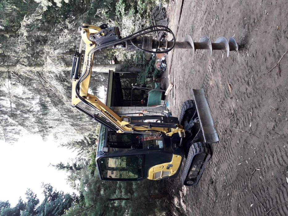 usługi minikoparką świder wywrotka fundamenty drenaże drogi