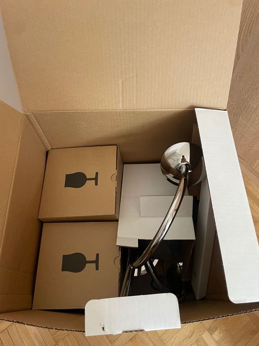 Lampa wisząca IKEA Simrishamn kule 3-ramienna, chrom/opalowa