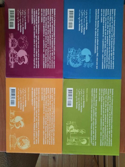 Coleção de 4 livros da "Mafalda" banda desenhada (Quino) como novos