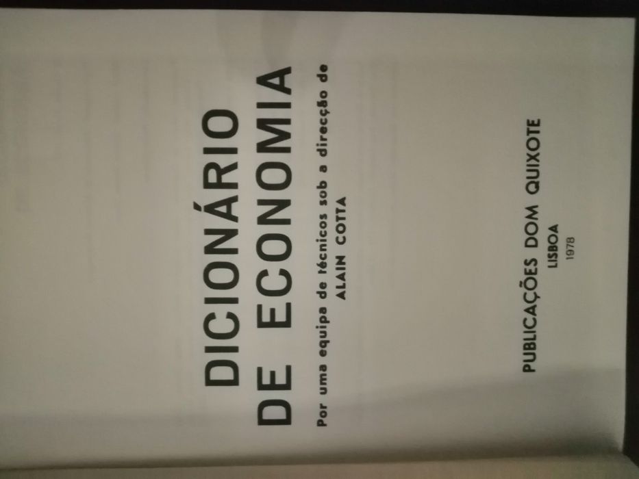 Dicionário de economia.