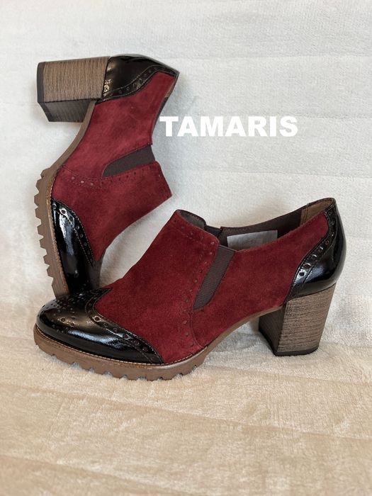 Tamaris skórzane półbuty damskie rozmiar 41