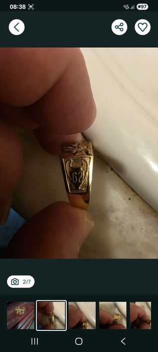 Anel de ouro 19k peso 8.8 gramas do benfica