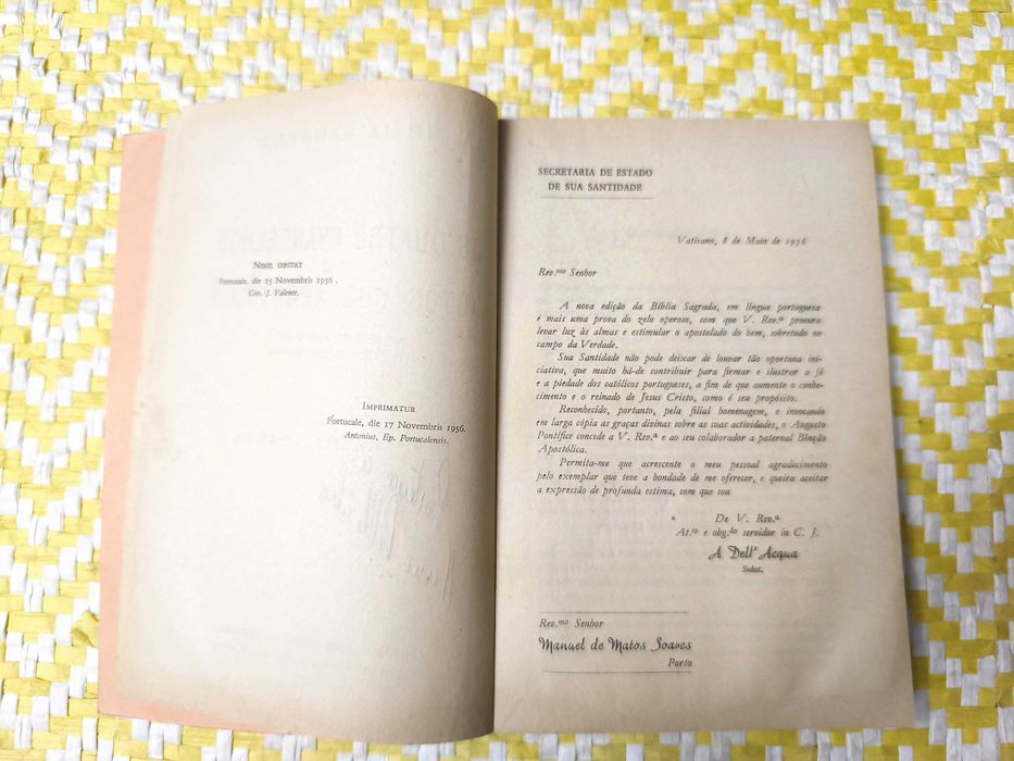 Os 4 Evangelhos e os Actos dos Apóstolos- 
Trad do Padre Matos Soares