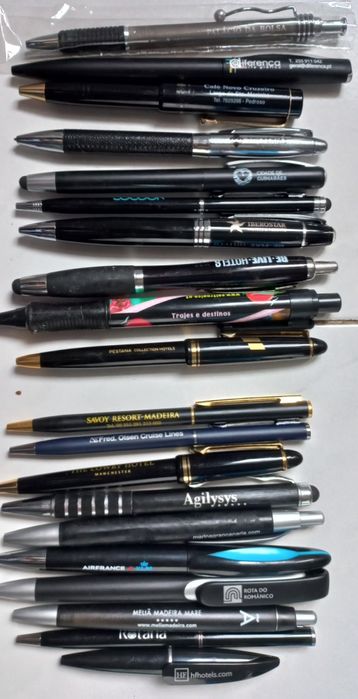 Canetas novas com publicidade
